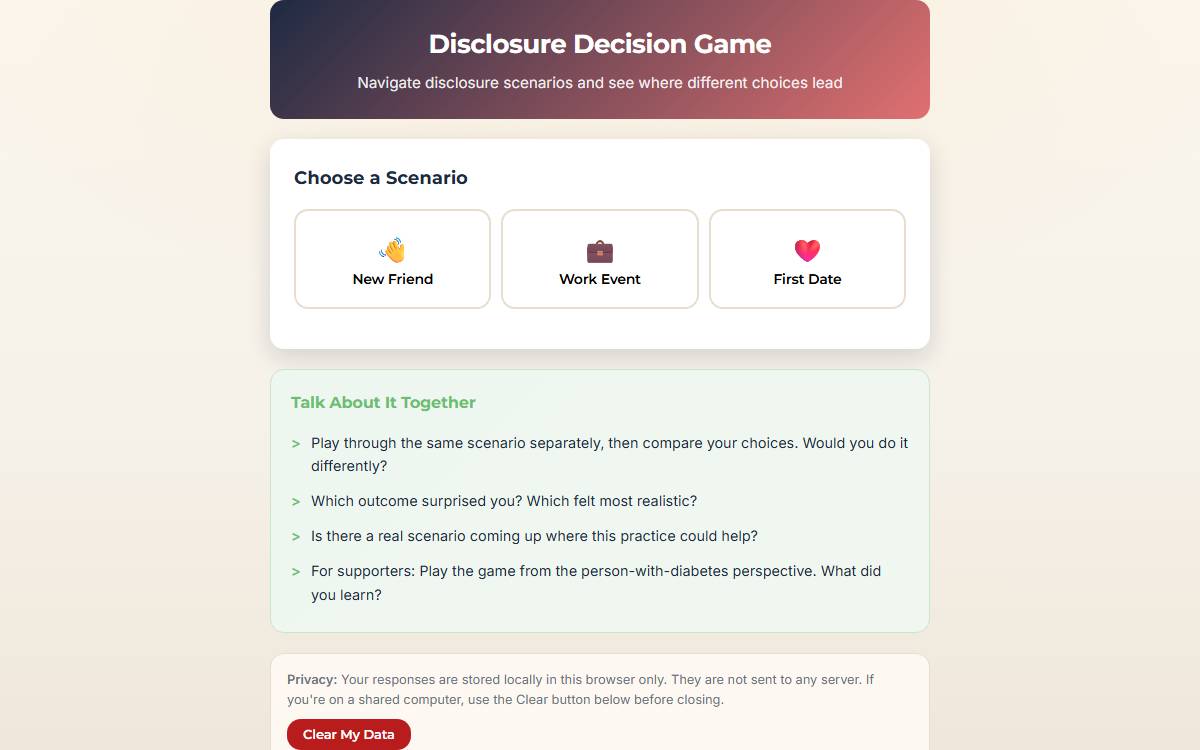 Disclosure Adventure interactive preview
