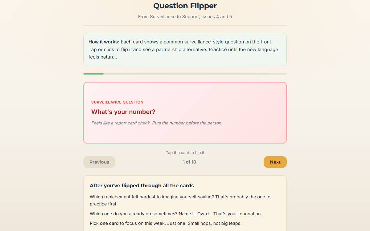 Question Flipper interactive preview