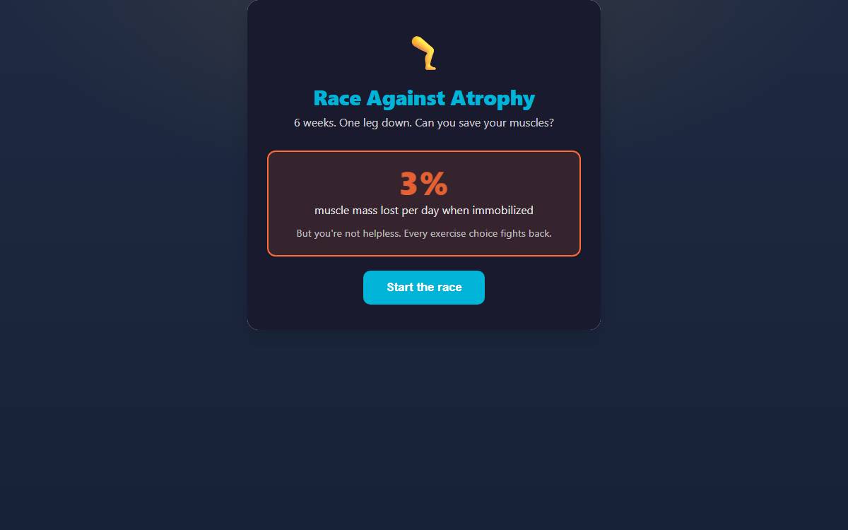 Race Against Atrophy interactive preview