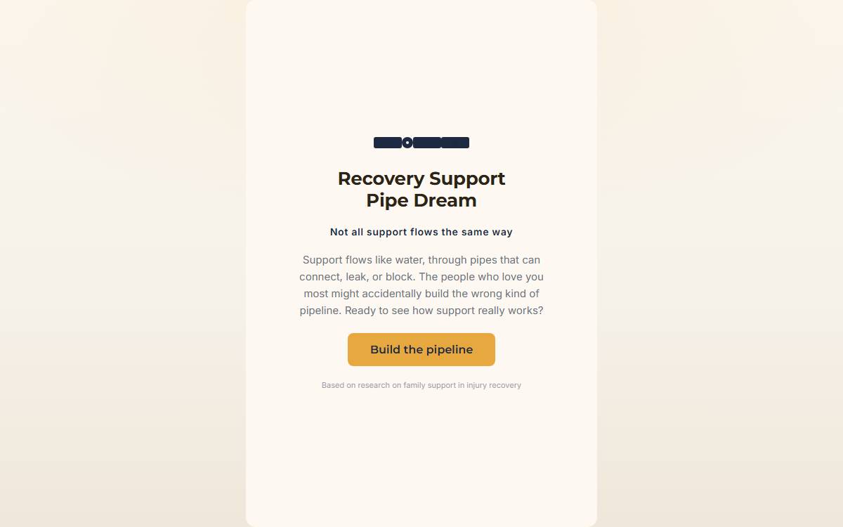 Recovery Support Pipe Dream interactive preview