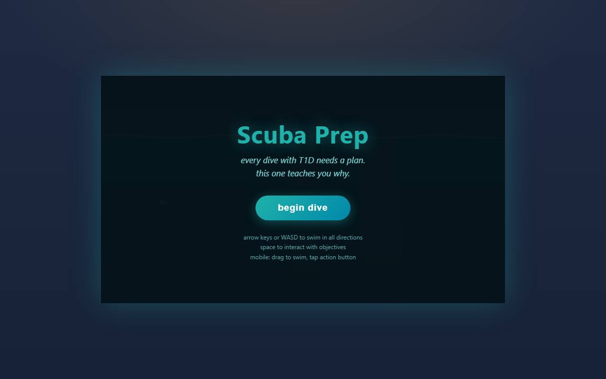 Scuba Prep interactive preview