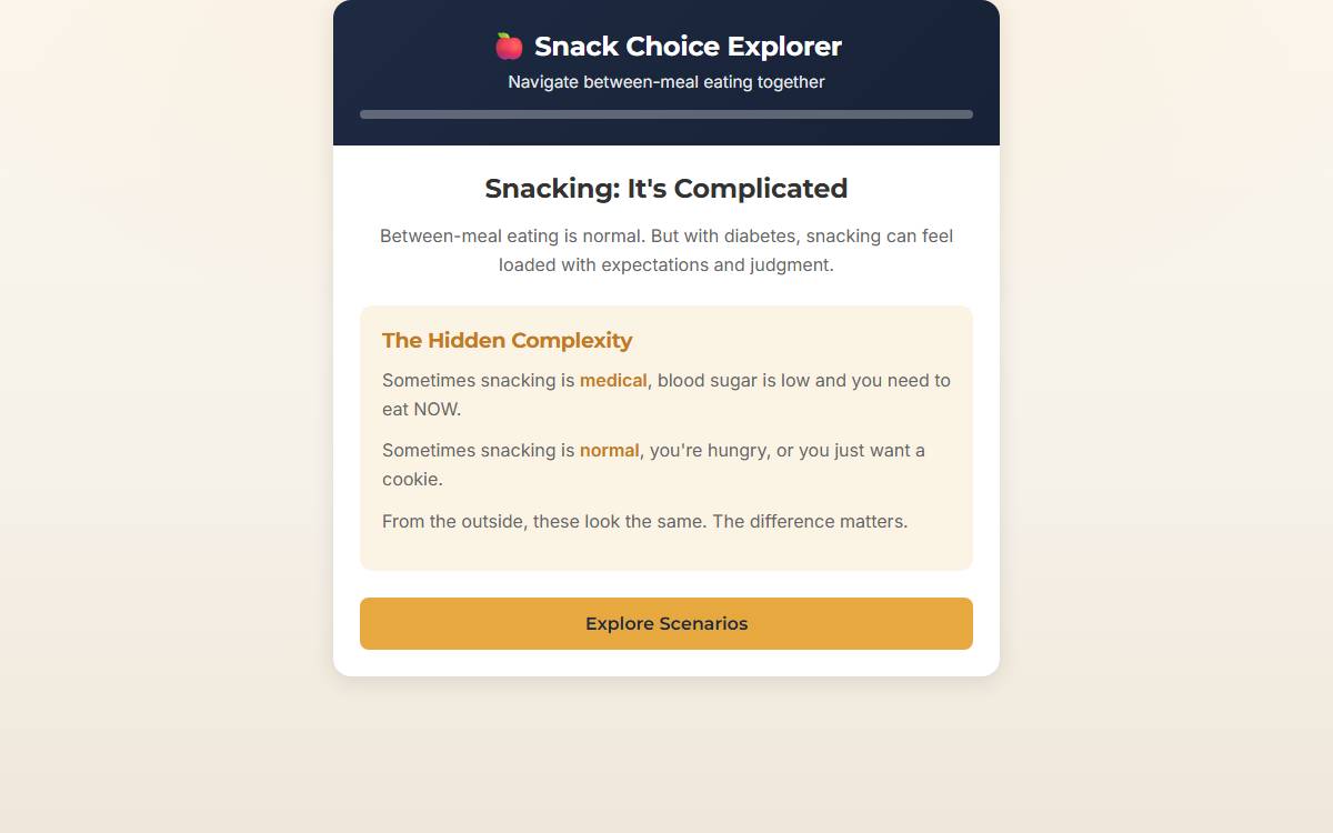 Snack Choice Explorer interactive preview