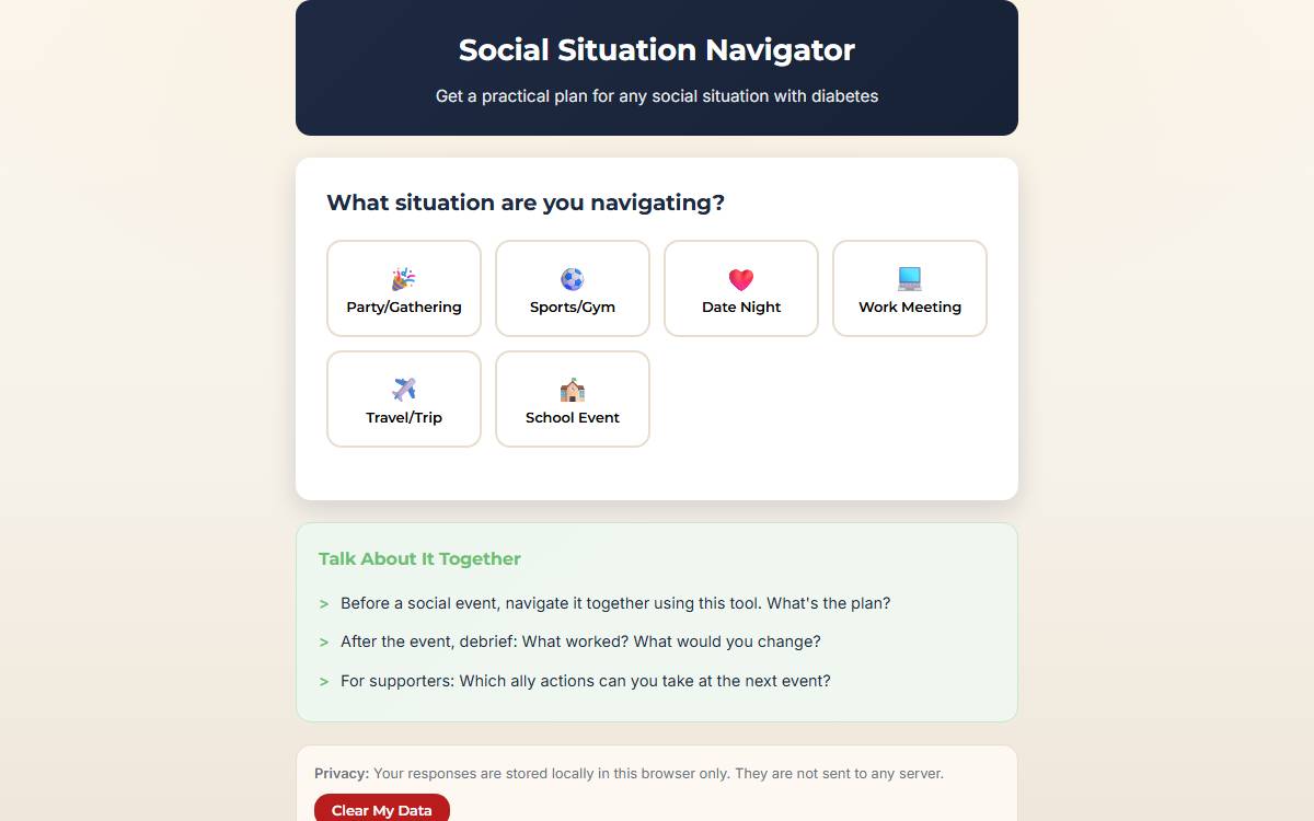 Social Situation Navigator interactive preview