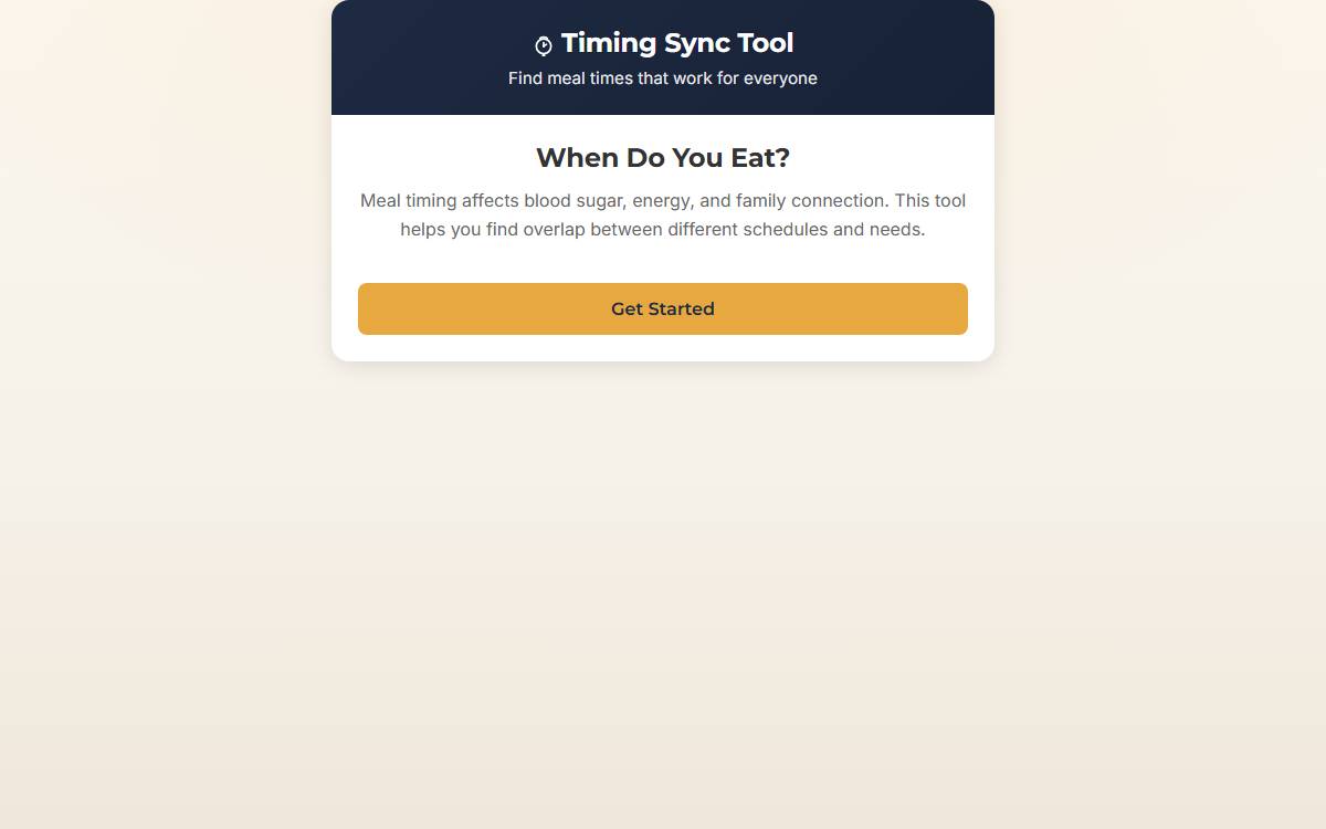 Timing Sync interactive preview