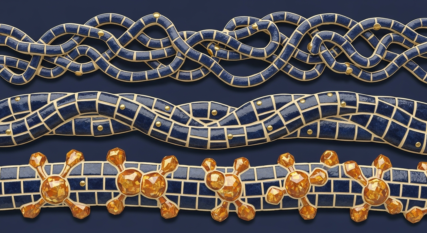 Mosaic collagen strands with amber cross-link molecules